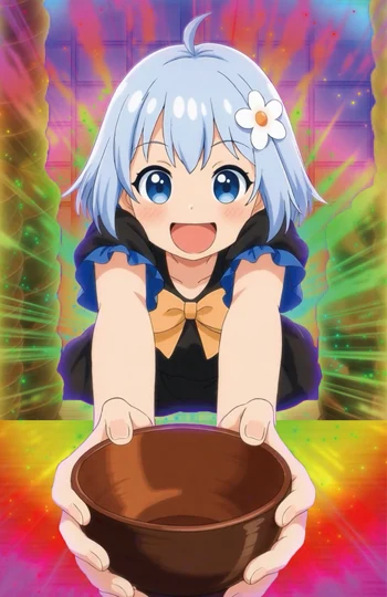 イブガチャ「わんこそばチャレンジ」のキャラクター演出